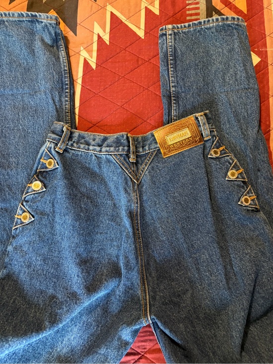 Lawman Western Denim - Vintage Lawman Blue Denim High-Rise Jeans